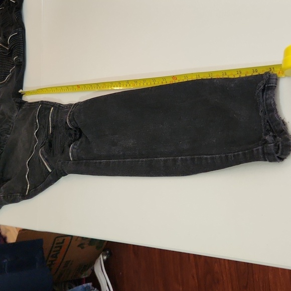 Pacsun Jeans Mens Size 32 Denim Distressed Distroyed Holes Ripped Black Skinny - Picture 16 of 16